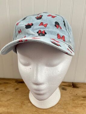 Kids' Minnie Mouse Baseball Cap. Grey with Red and Black. Beach Hat.